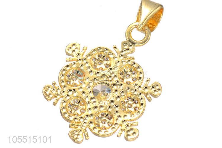 Custom Flower Shape Diamond Necklace Pendant DIY Jewelry Accessories