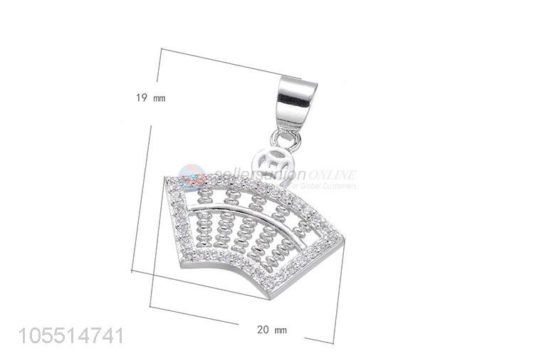 Wholesale DIY Abacus Shape Inlay Zircon Necklace Pendant Fashion Accessories