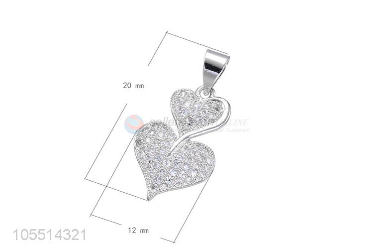 Sweet Heart Design Diamond Necklace Pendant DIY Jewelry Accessories