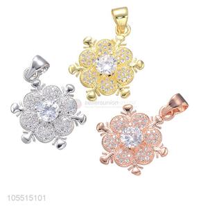 Custom Flower Shape Diamond Necklace Pendant DIY Jewelry Accessories