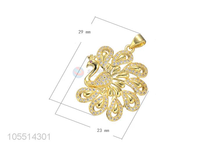 Best Quality Peacock Shape Diamond Pendant DIY Necklace Pendant