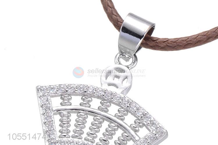 Wholesale DIY Abacus Shape Inlay Zircon Necklace Pendant Fashion Accessories