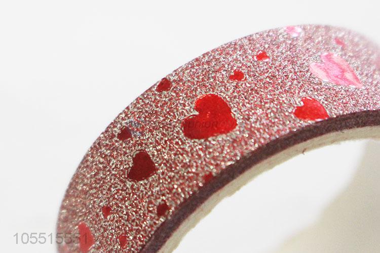 New arrival heart pattern glitter adhesive tape for decoration