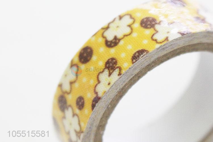 Top quality decorative fabric tape flower printed adhesive tape