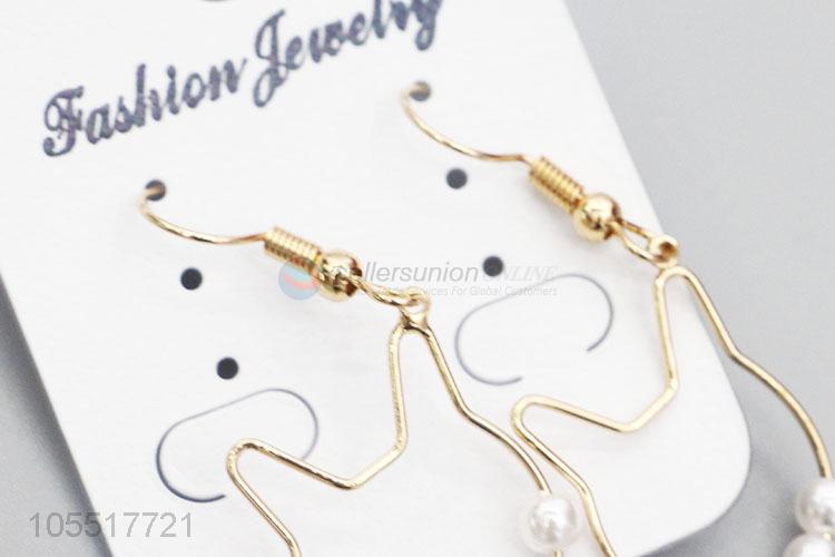 Recent Design Fashion Women Jewelry Stud Earrings with Pearl