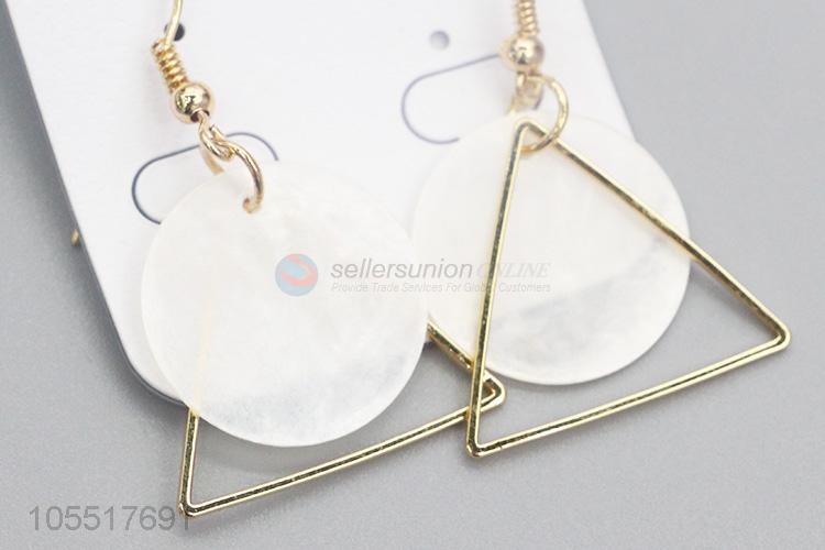 New Arrival Fashion Jewelry Copper Plated Triangles Stud Earrings