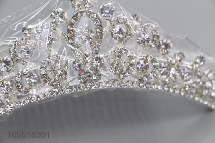 Top Sale Hair Accessories Fashion Jewellery Rhinestone Crown Tiaras for Bride