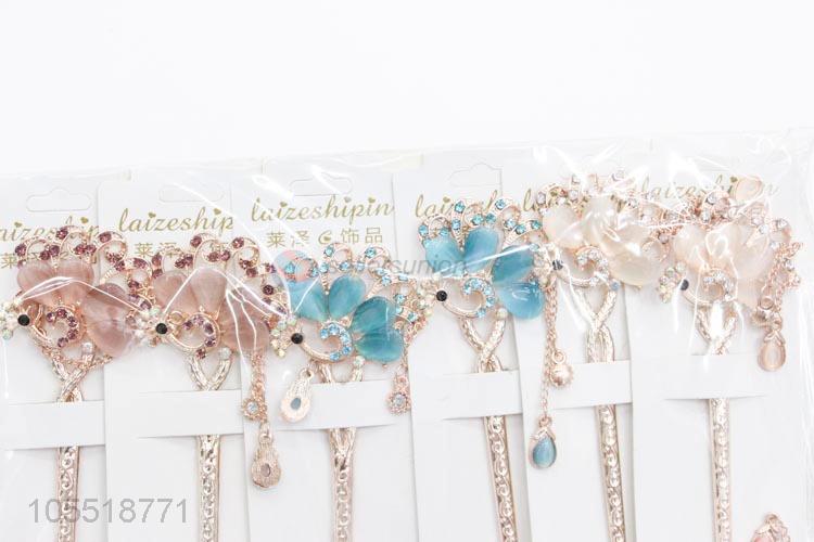 China Factory Fashion Women Hair Stick Bobby Pin Flower Hairpin