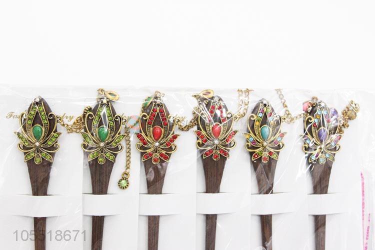 Cheap and High Quality Shell Flower Hair Accessories Hairpin Wooden Hairpin