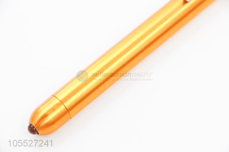 Cheap popular golden pen shape aluminum alloy flashlight