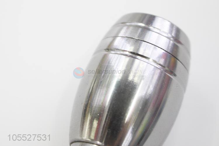 Factory wholesale portable silver microphone shape flashlight