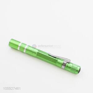 Wholesale promotional green pen shape aluminum alloy mini flashlight