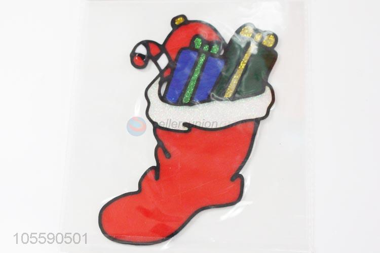 Good Sale Christmas Sock Shape Jelly Sticker Christmas Sticker