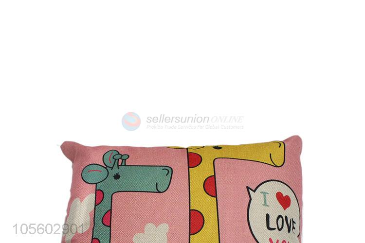 China Factory Cute Giraffe Sofa Pillow Case Boster Case for Living Room