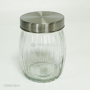 Hot selling clear glass sealed jar cookies candies jar