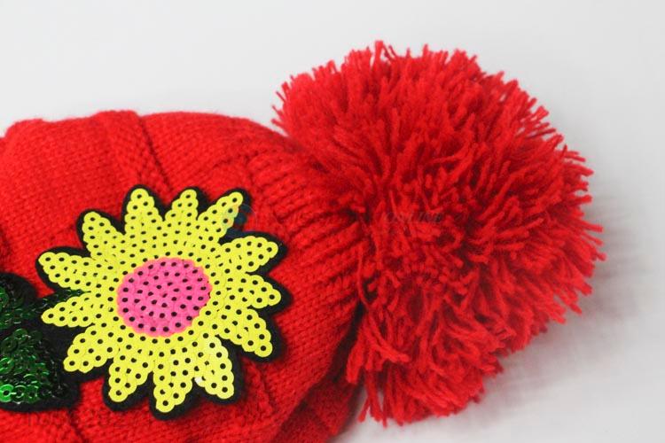 Best Selling Baby Knitted Beanie Cap Decorative Warm Cap