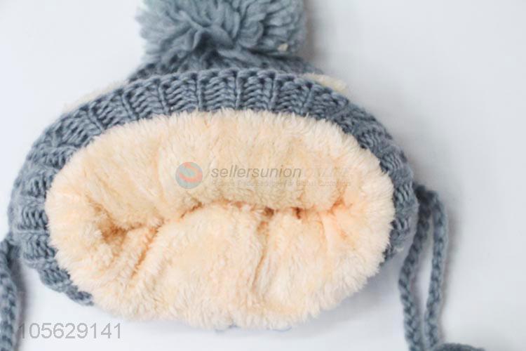 Newest Pompon Ball Earmuffs Hat Winter Warm Beanie For Boy