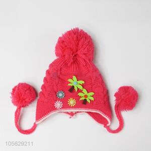 Best Sale Pompon Ball Earmuffs Hat Knitted Beanie Cap