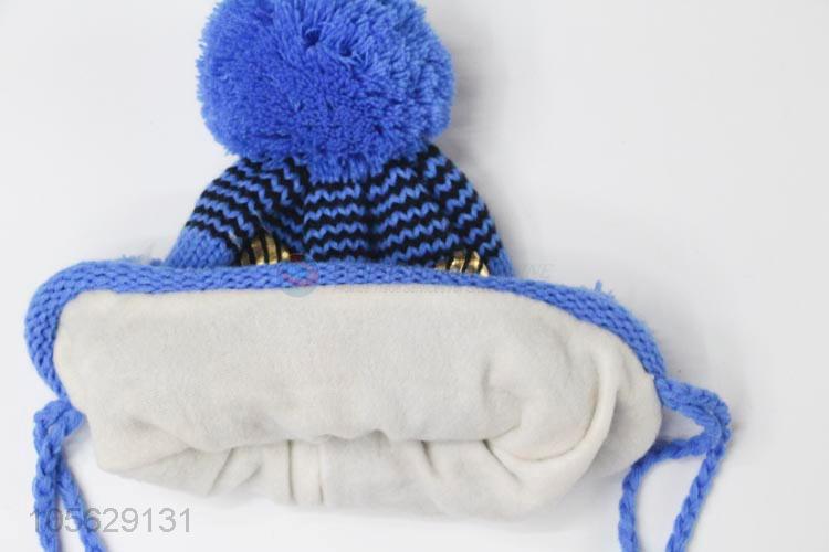 Cartoon Winter Earmuffs Hat  Pompon Ball Beanie Cap