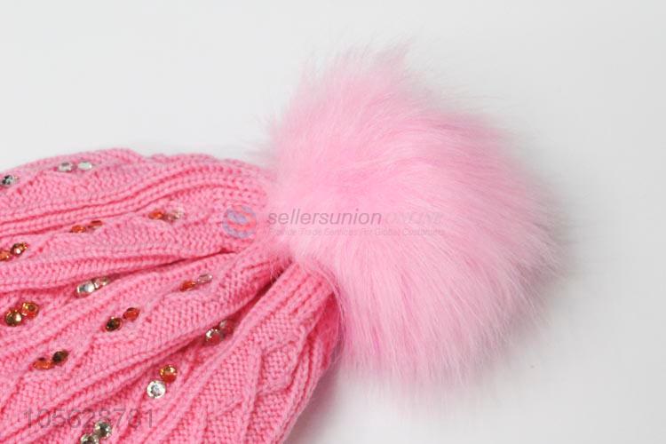 Best Selling Pink Winter Earmuffs Hat For Kids