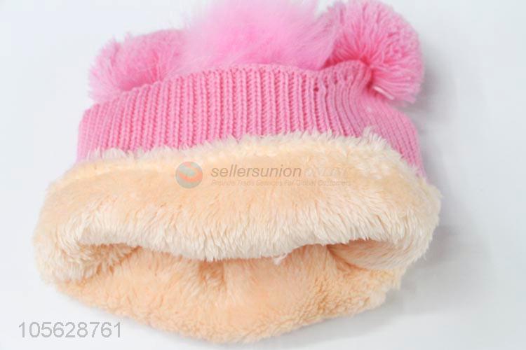 High Quality Litter Girls Warm Earmuffs Kids Beanie Hat