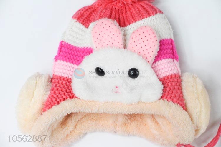 Cute Design Knitted Earmuffs Hat Kids Winter Warm Hat