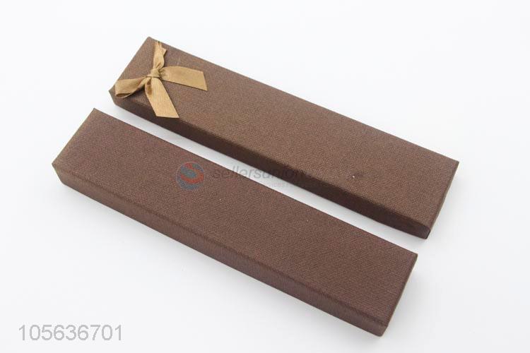 Premium quality rectangle printed paper gift box with ribbon