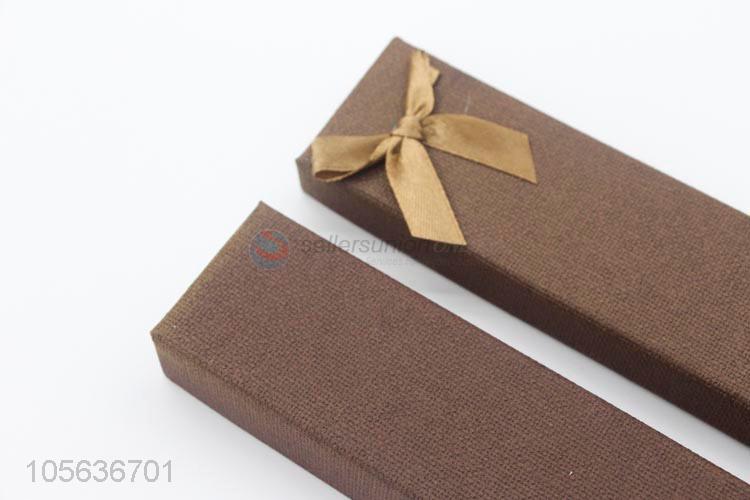 Premium quality rectangle printed paper gift box with ribbon