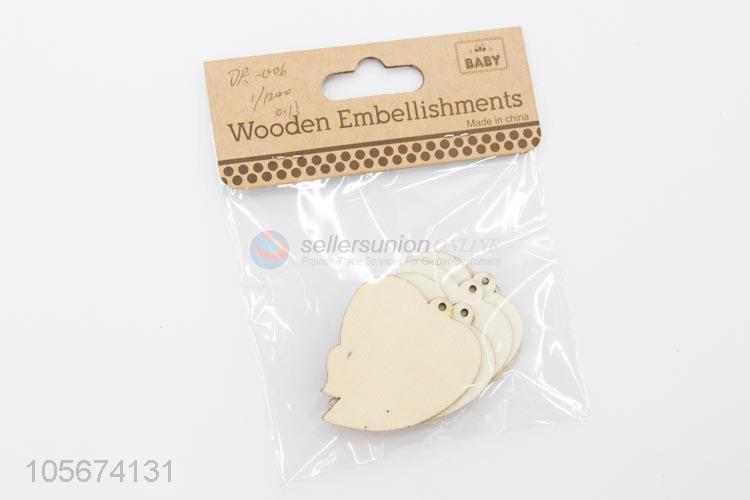 Fashion Sweet Heart Design Wooden Embellishments Sheets