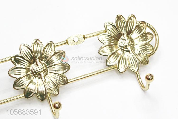 Newest Sunflower Design Wall Hook Iron Coat Hook