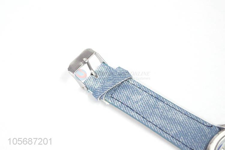 Unique Design Denim Watchband Wrist Watch For Women