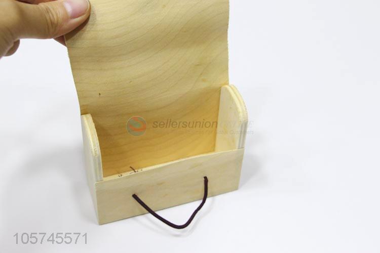 Factory customized home decor natural color wooden storage box
