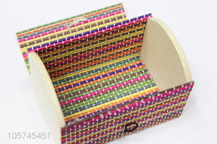 Factory wholesale bamboo woven curtain wooden jewelery box