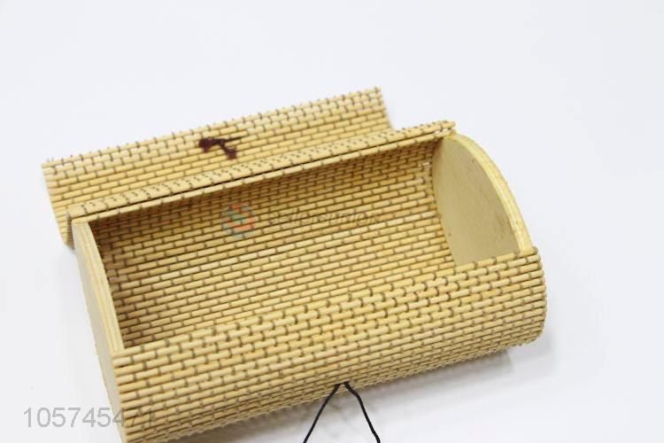 Wholesale custom handicraft curtain bamboo wooden jewelry box