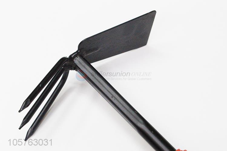 Top manufacturer gardening hand tool small garden iron hoe soldered with rake