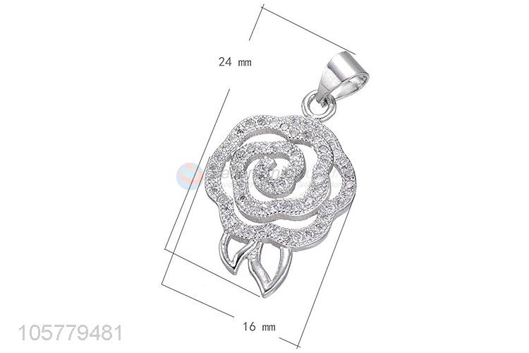 Best Price Flower Design Necklace Pendant Inlay Zircon Accessories