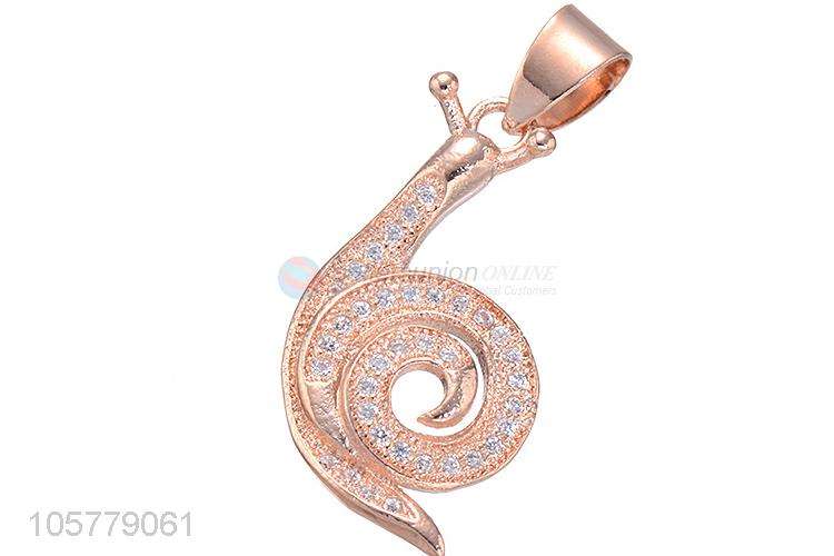 Cartoon Snail Design Copper Pendant Best Jewelry Accessories