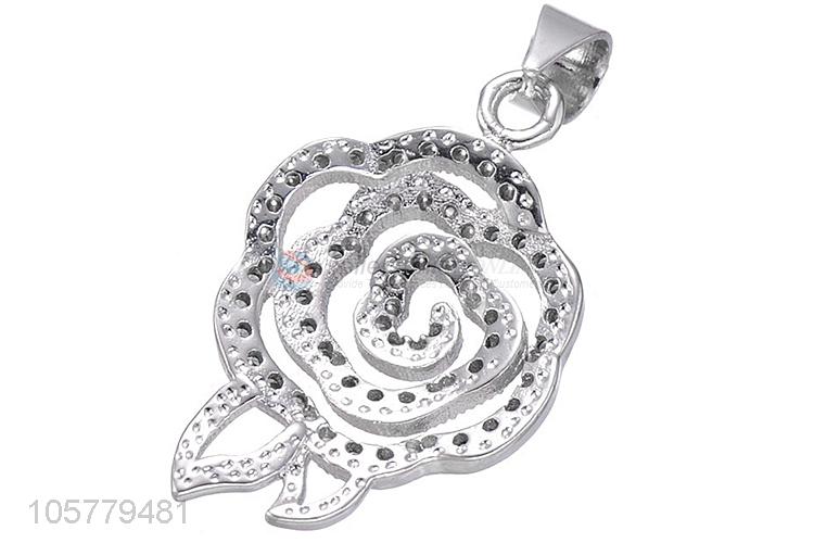 Best Price Flower Design Necklace Pendant Inlay Zircon Accessories