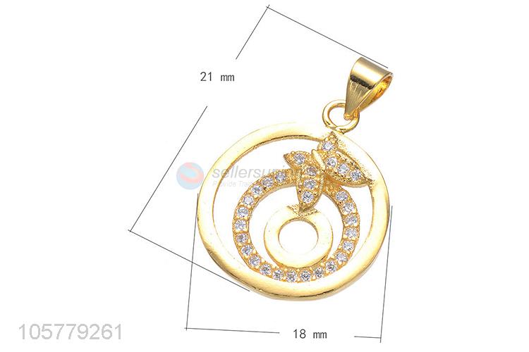 Good Quality Inlay Zircon Necklace Pendant Copper Accessories