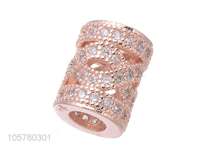 Best Price Inlay Zircon Bracelet Accessories Hole Spacer Bead
