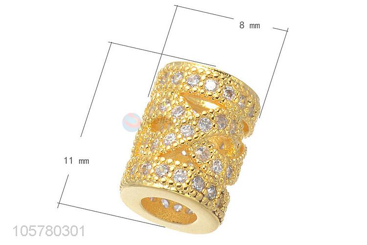 Best Price Inlay Zircon Bracelet Accessories Hole Spacer Bead