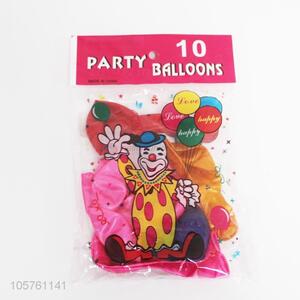 Yiwu factory 10pcs round rubber balloons for party decor