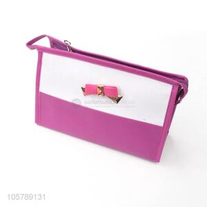 Lovely design fashion bowknot cosmetic pouch beauty bag makeup bag