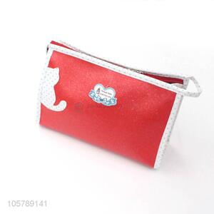 Fashion printed zipper pu beauty bag makeup cosmetic bag