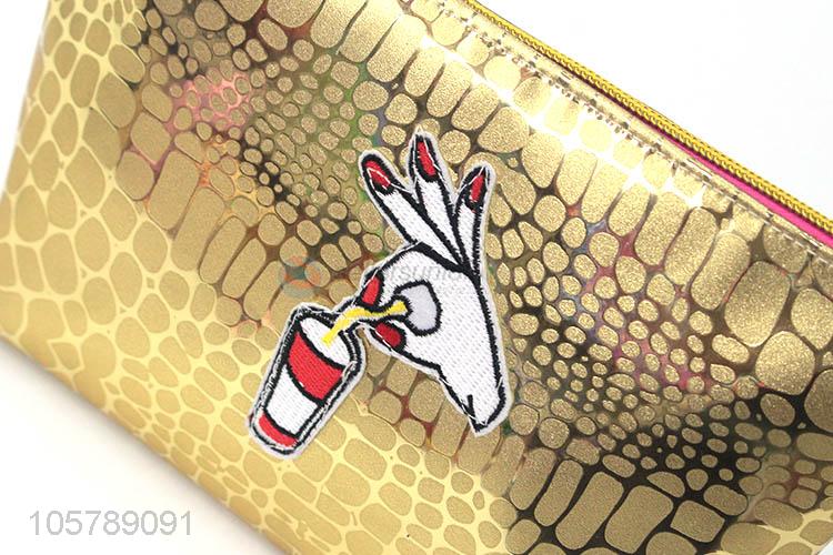 Manufacturer custom zipper pu beauty makeup cosmetic bag