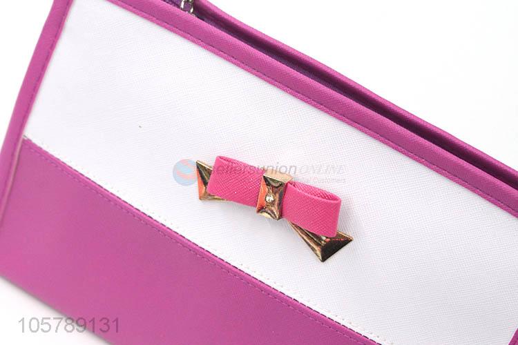 Lovely design fashion bowknot cosmetic pouch beauty bag makeup bag