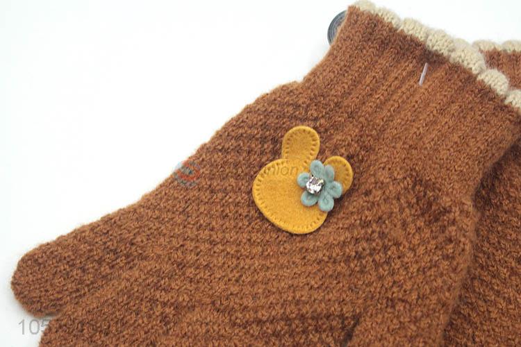 Cute Design Knitted Gloves Warm Gloves For Women