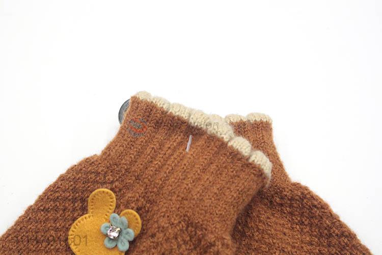 Cute Design Knitted Gloves Warm Gloves For Women