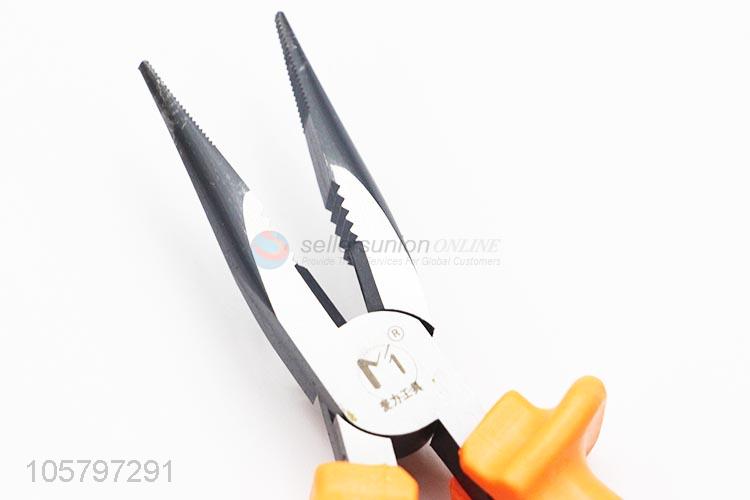 Premium quality plastic handle steel needle nose plier