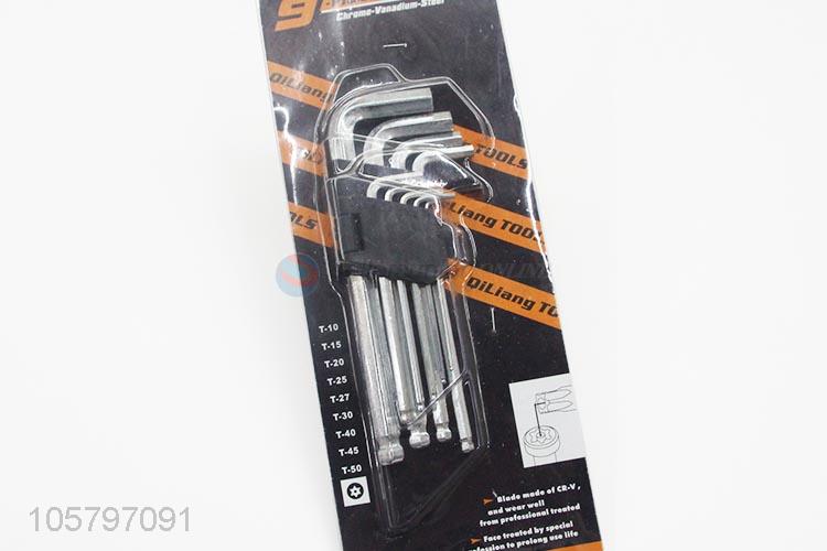 Factory sales 9pcs ball point hex key wrench